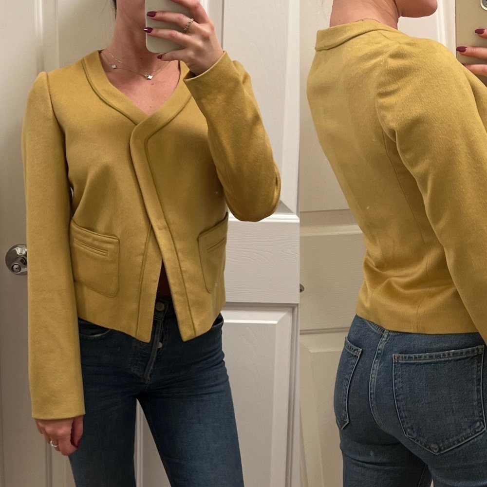 LAN JAENICKE Cashmere Crop Blazer Jacket size 2